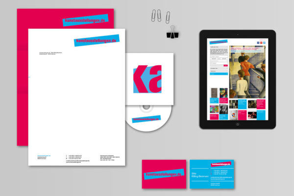 Visitenkarten und responsive Webdesign für Kunstausstellungen.de